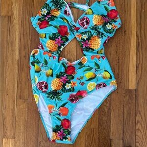Tropical Print Women's One Piece Swimsuit